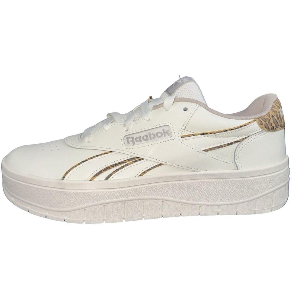 Reebok Court Advance Surge Size 10 Sneakers Shoes White Leopard Lifestyle New